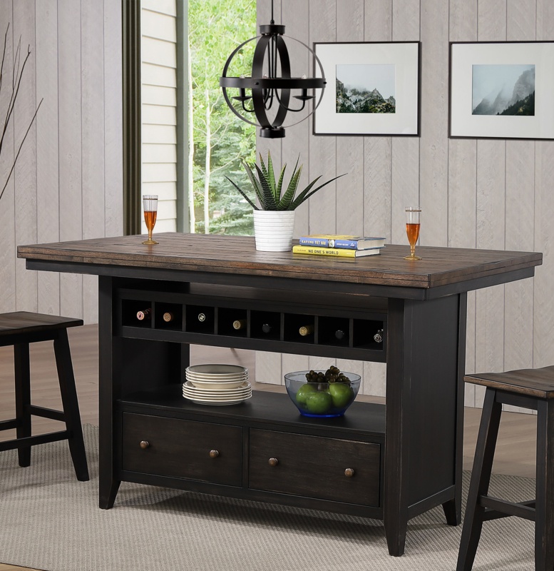 Athey 60'' Wide Rolling Kitchen Island with Solid Wood Top