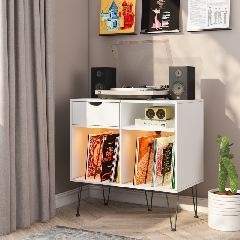 Audio Rack with Built-In Light