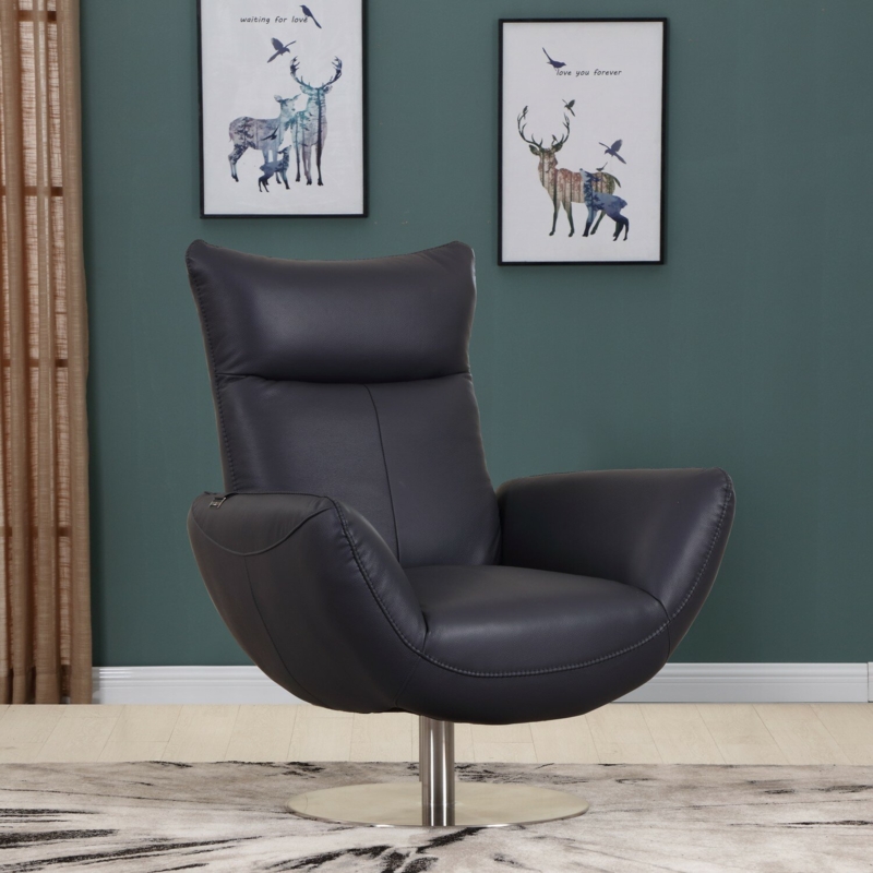 Leather Upholstered Modern Chair