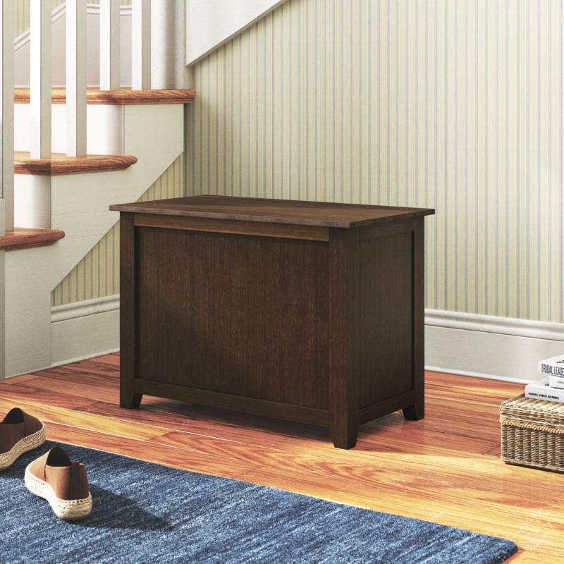 Avaline Wood Flip Top Storage Bench