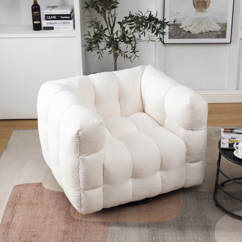 Upholstered Swivel Accent Chair