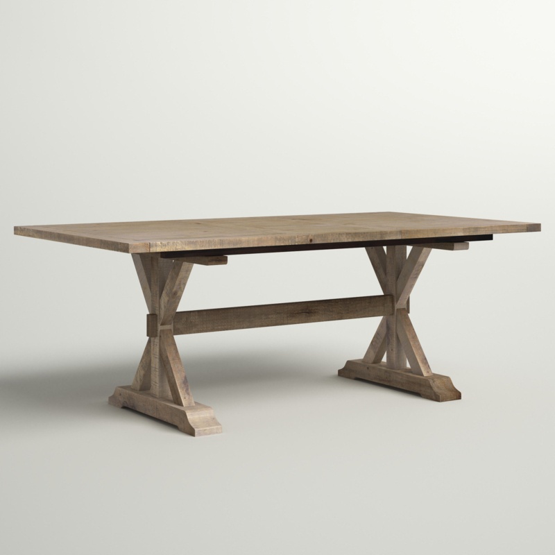 Averie Extendable Pine Solid Wood Dining Table