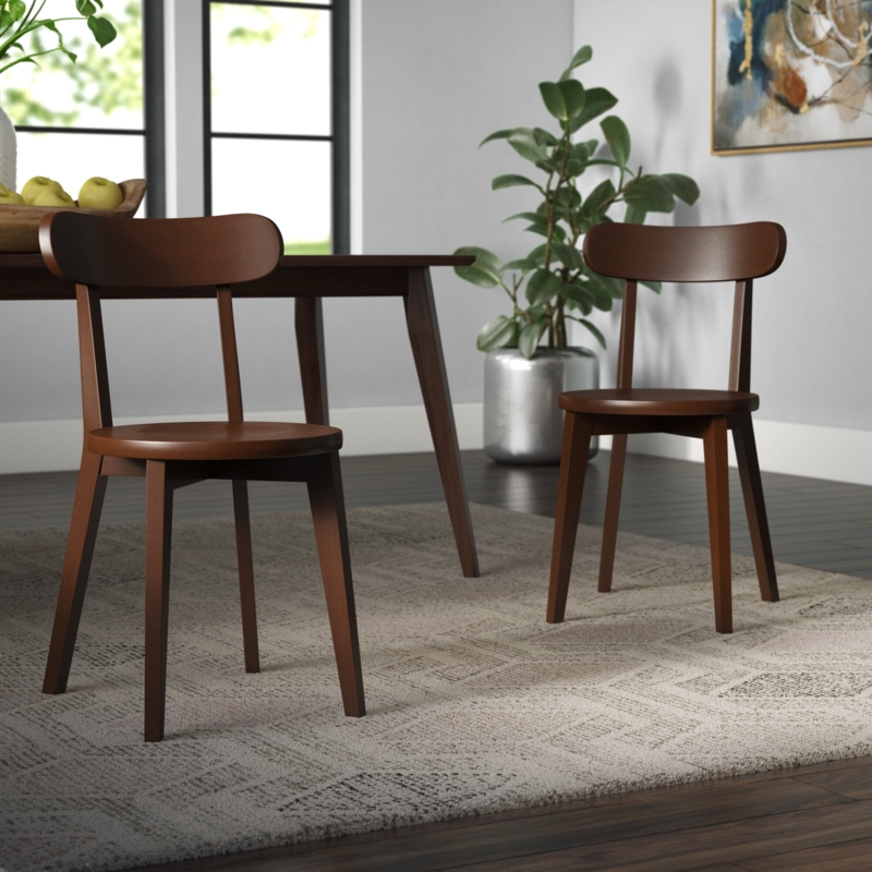 Vintage Dining Chairs with Flared Legs (Set of 2)