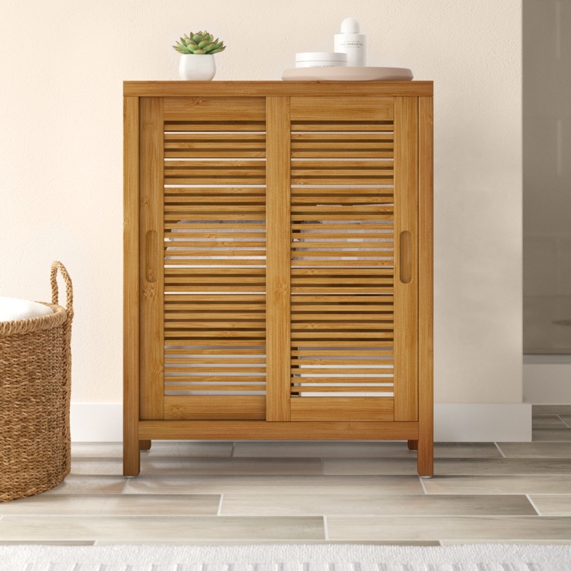 Ayden Solid Wood Freestanding Bathroom Cabinet