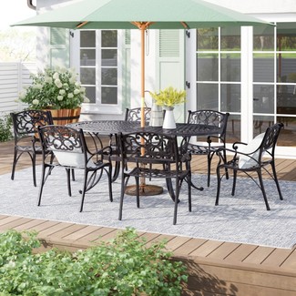 Ayleen Oval 6 - Person Outdoor Dining Set