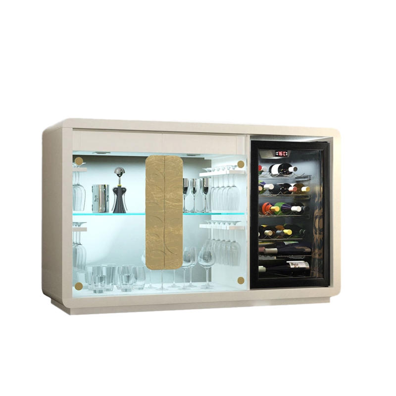 Elegant Wine Cabinet with Glass Doors