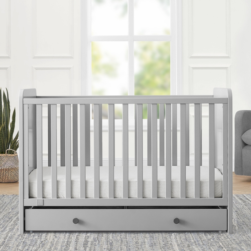 4-in-1 Convertible Crib with Storage Drawer
