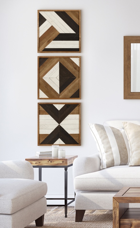 Ballez 3 Piece Wood Wall Décor Set