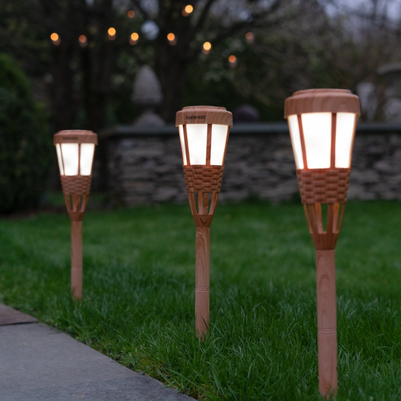Solar LED Bamboo Torch Light