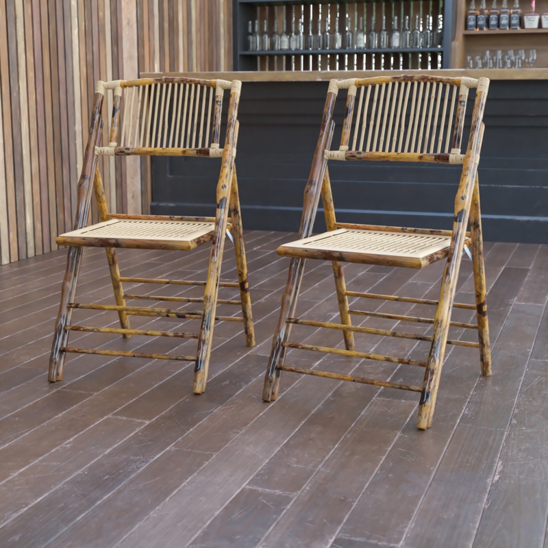 Bamboo Folding Chair for Stylish Events