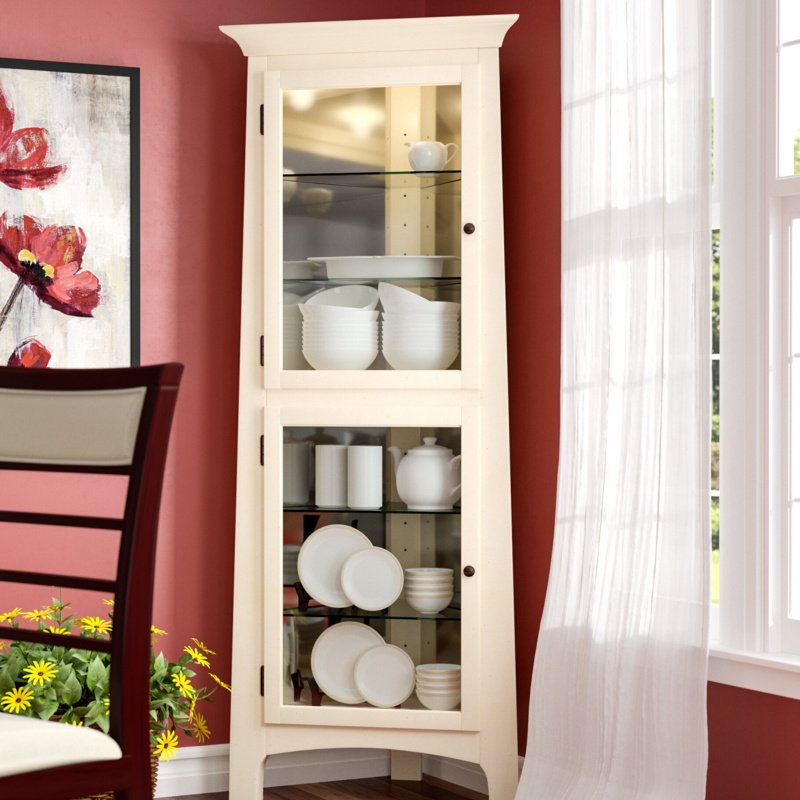 Bankston 27.25'' Wide Mirrored Back Display Stand with Lighting