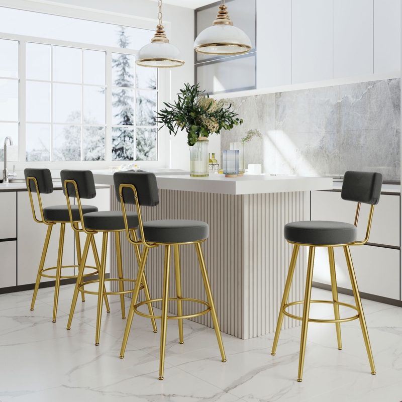 Basketweave Velvet Dining Chair
