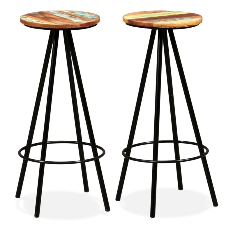 Industrial Wooden Bar Stools