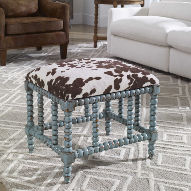Distressed Vanity Stool