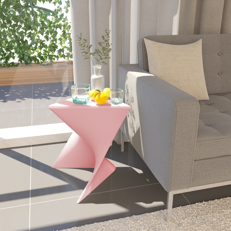 Vibrant Vanity Stool with Dynamic Design