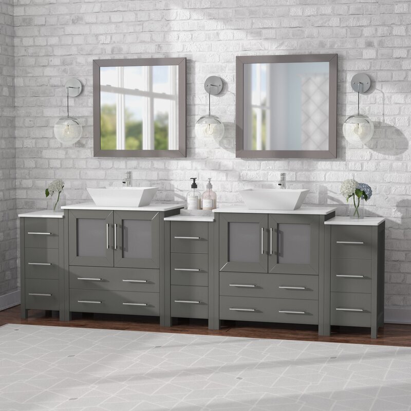 Bathroom Vanity with Makeup Station
