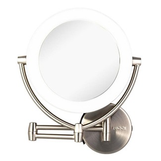 erkki round led metal dresser mirror JASIWAY Round LED Metal Dresser Mirror - Bed Bath & Beyond