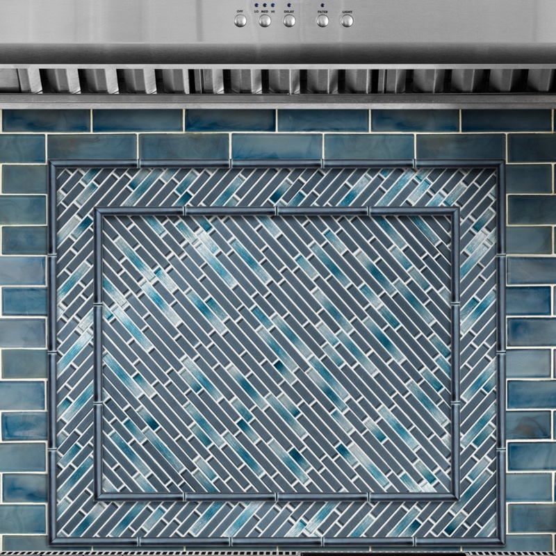 Bay Blue 6" x 0.63" Ceramic Quarter Round Tile Trim