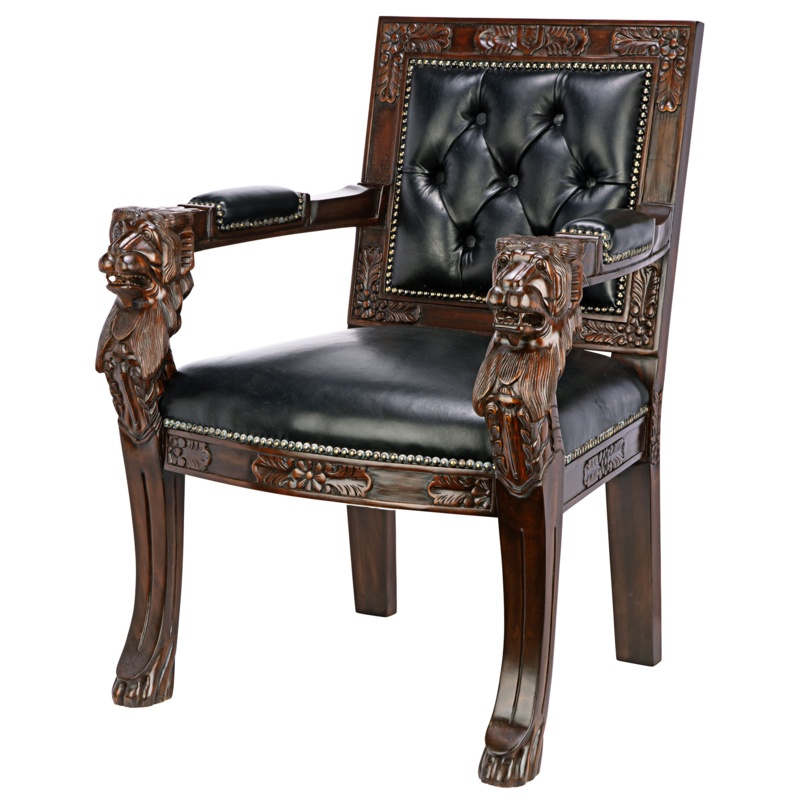 Beardsley Lion Upholstered Armchair