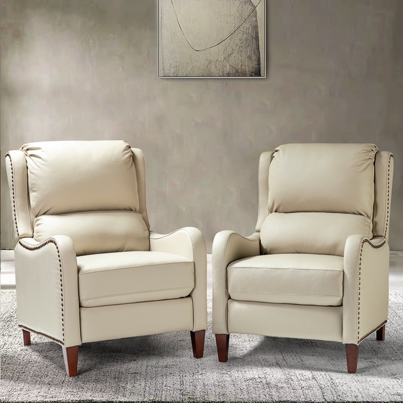 Beecher 28.75" Wide Genuine Leather Club Recliner