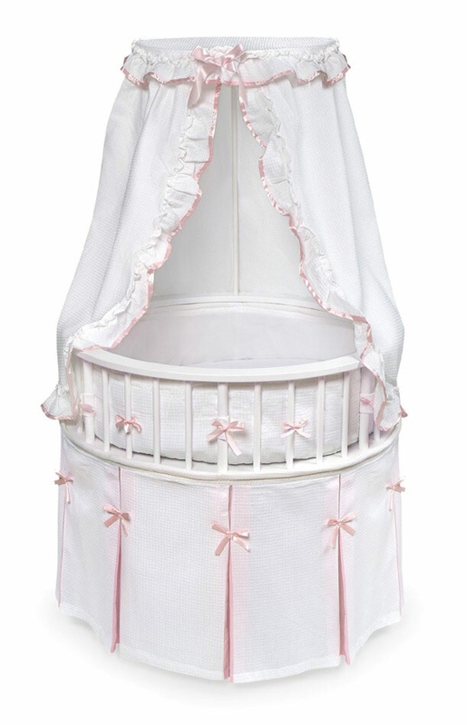 Round Bassinet with Elegant Canopy