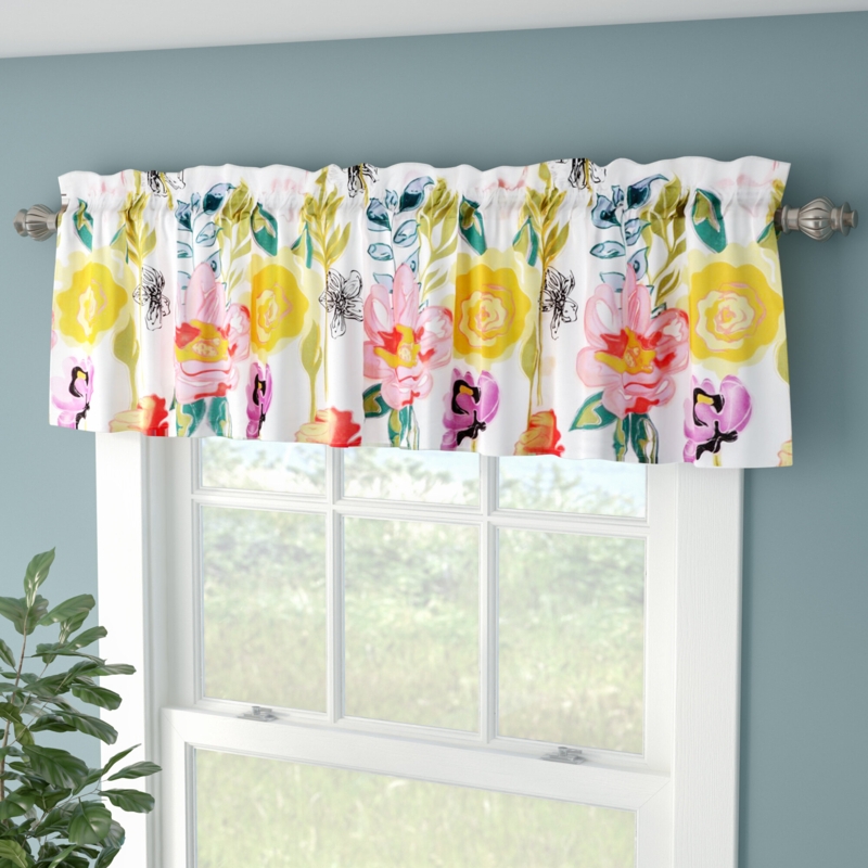 Artfully Chic Floral Window Valance