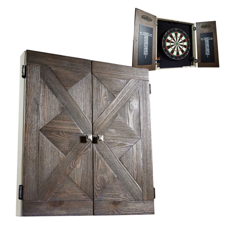 Premium Bristle Dartboard and Cabinet Set with Darts