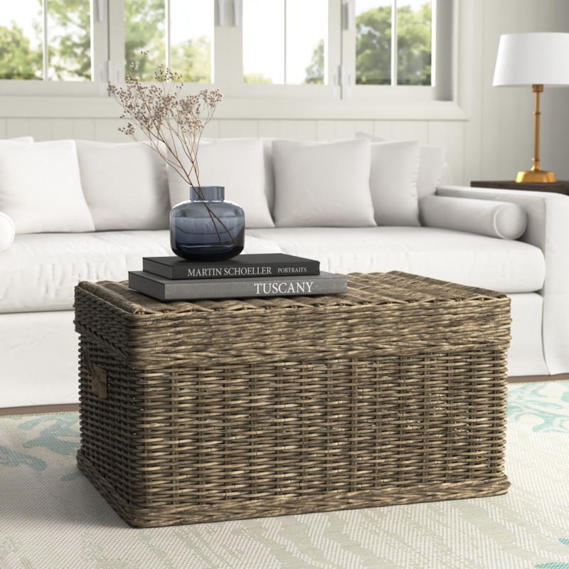 Rattan Wicker Coffee Table Trunk