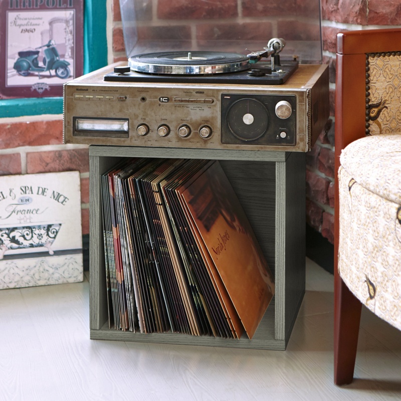 Bellwood Record Album Stackable Cube Multimedia Storage