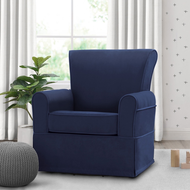 Plush Swivel Glider Armchair