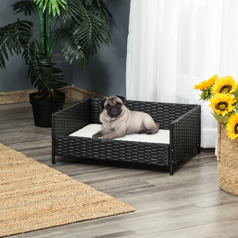 Rectangular Rattan-Style Pet Bed