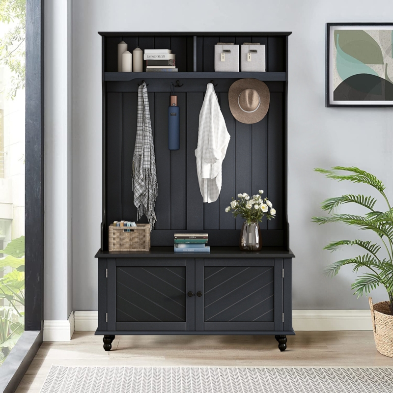 Manufactured Wood Hall Tree with Storage