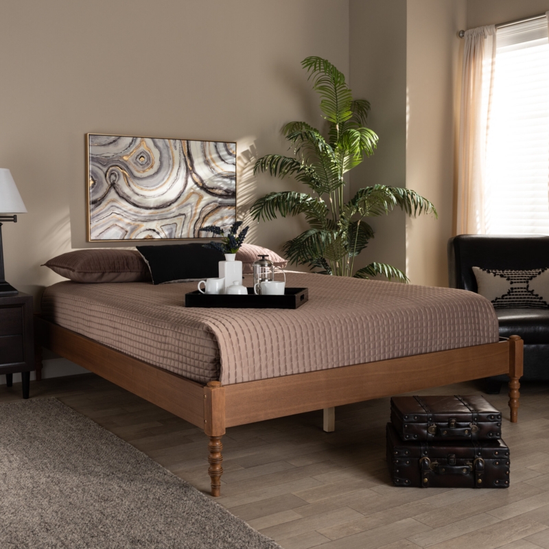 French Bohemian Platform Bed Frame