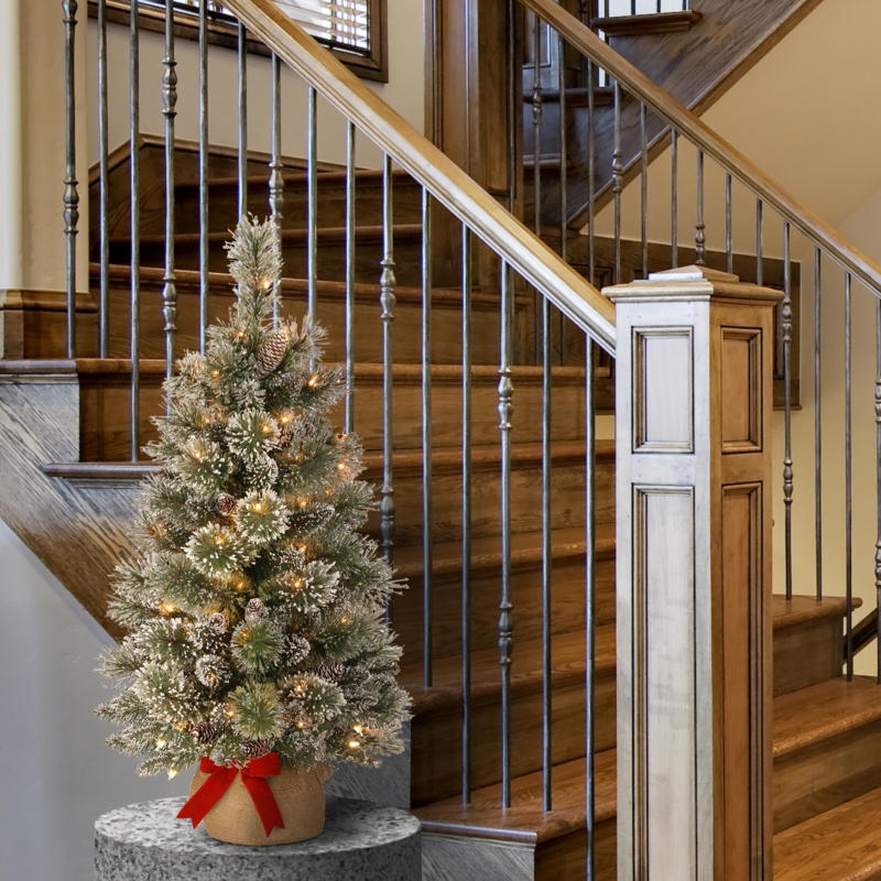Mixed Branch Pine Tree with Glittered Tips