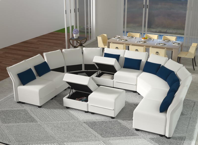 Modular Sofa Living Room Set with Storage
