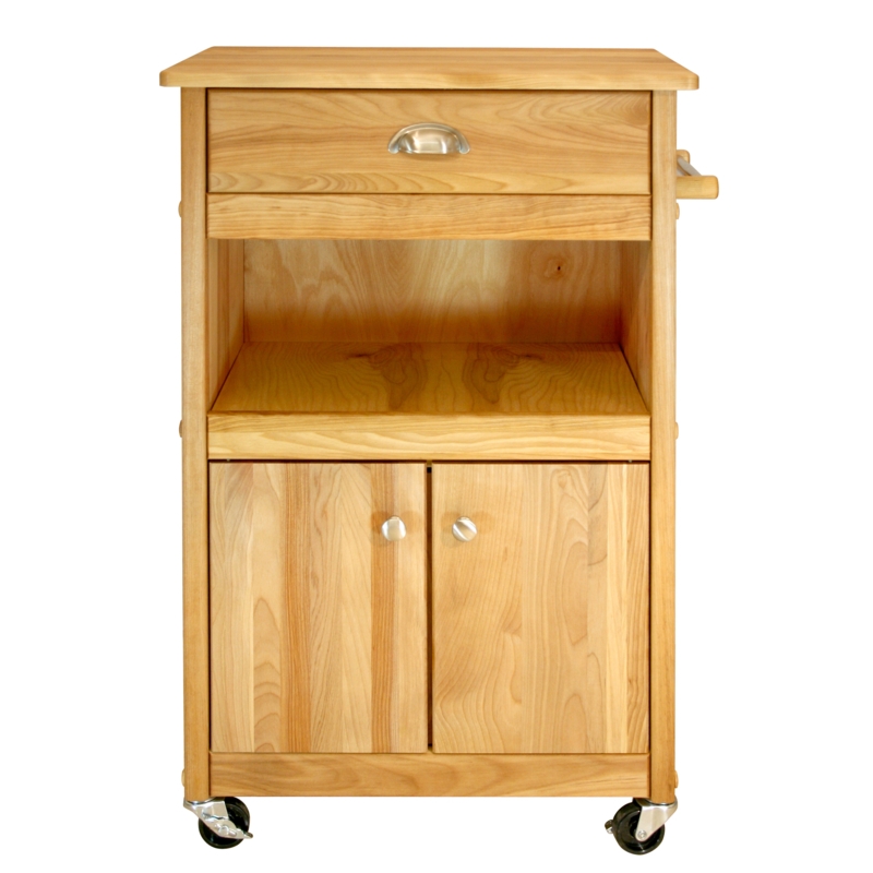 Kitchen Cart with Butcher Block Top
