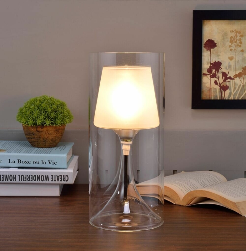 Hurricane Glass 13" Table Lamp