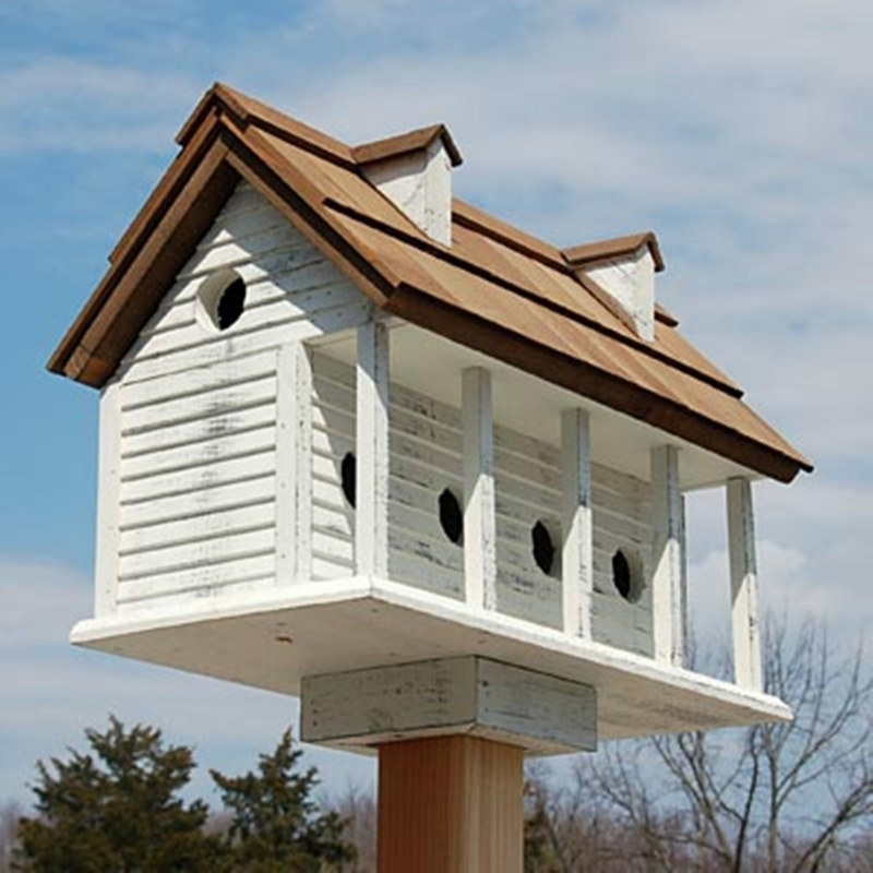 Bird in Hand Series Martinsburg Manor 18.5 in x 24 in x 14 in Purple Martin House