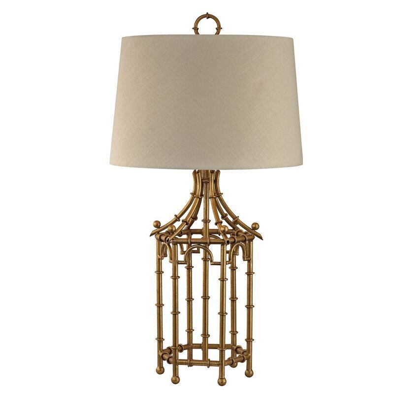 Birdcage Framed Neutral Floor Lamp