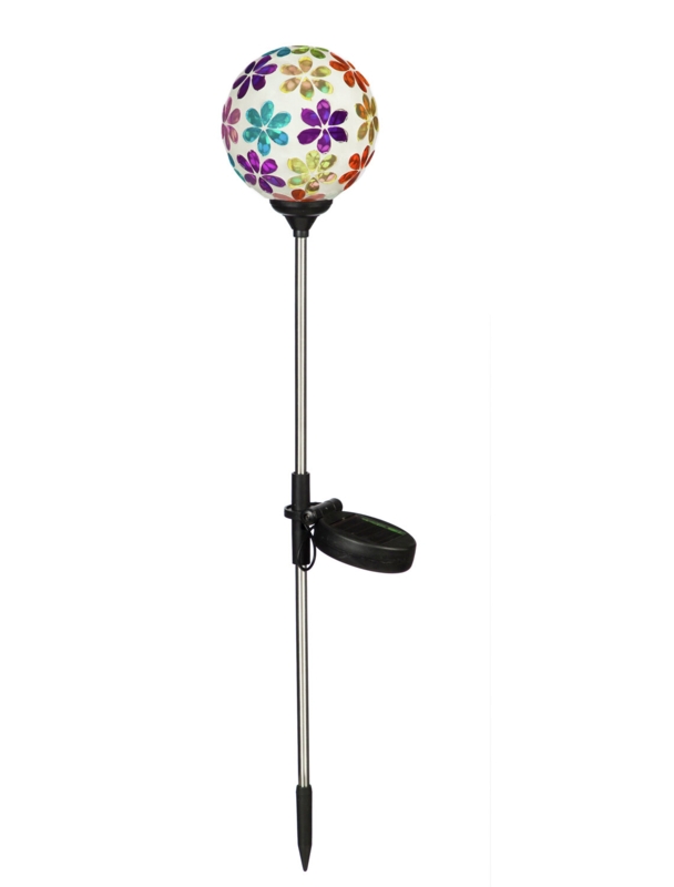 Mosaic Globe Solar Garden Stake
