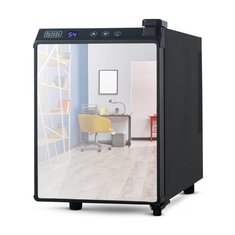 Black + Decker 10'' width 6 Bottle Single Zone Freestanding Wine Refrigerator