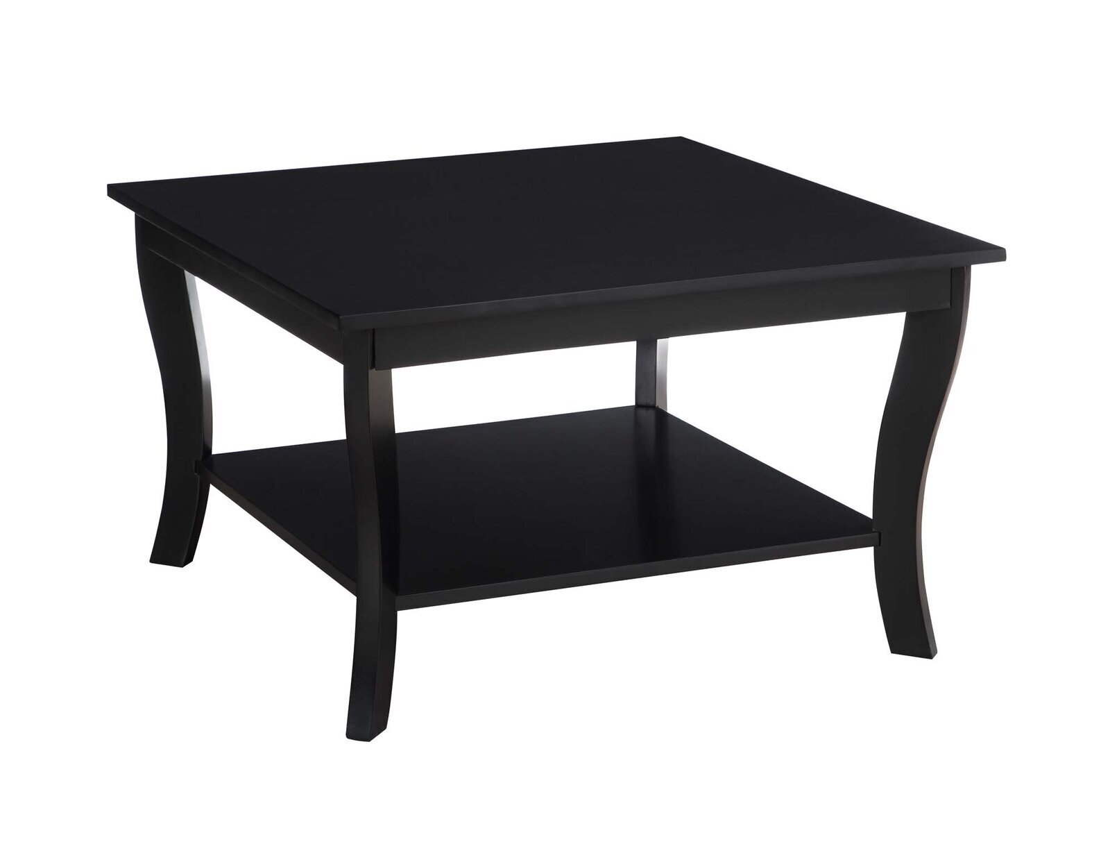 Black Wood Square Coffee Table
