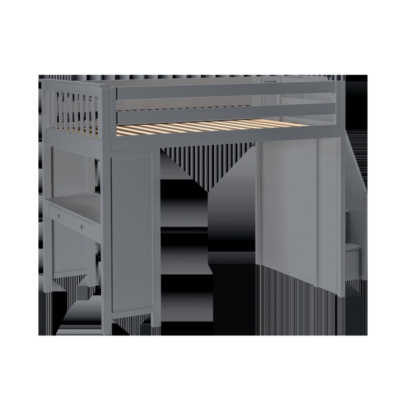 Blair Full 6 Drawer Solid Wood Loft Bed with Built-in-Desk by Sand & Stable™ Baby & Kids