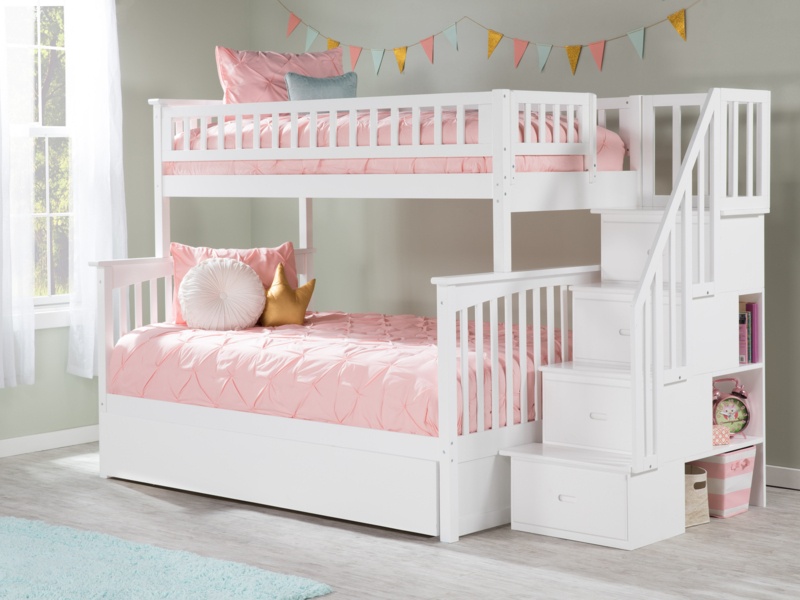 Blaisdell Twin Over Full Solid Wood Standard Bunk Bed with Trundle by Viv + Rae™