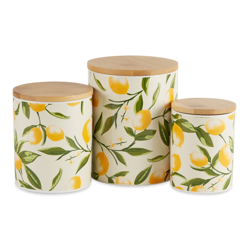 Bliss Ceramic 3 Piece Kitchen Canister Set