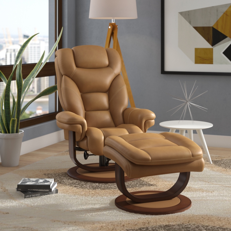 Manual Swivel Recliner with Ottoman