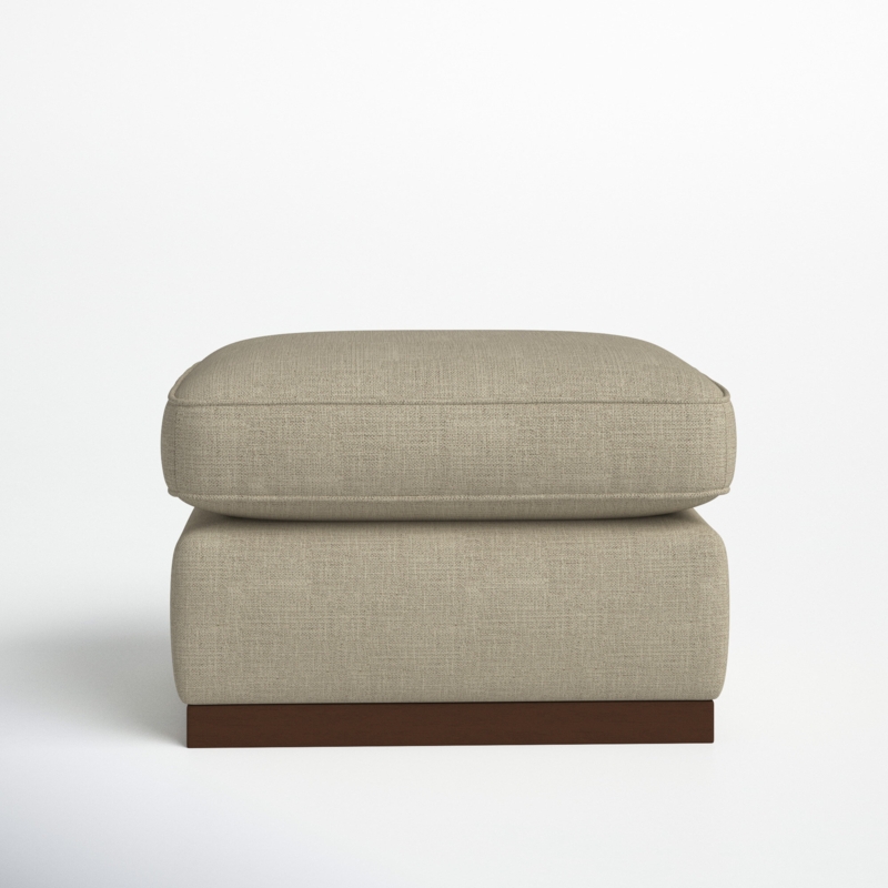 Modern Feather-Filled Ottoman