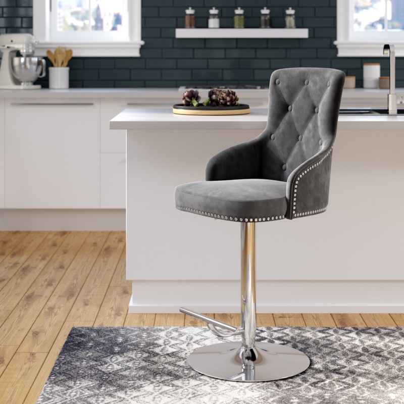 Bocana Swivel Adjustable Height Bar Stool