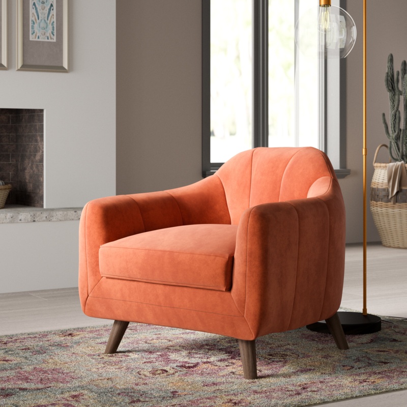 Chic Mid-Century Modern Armchair