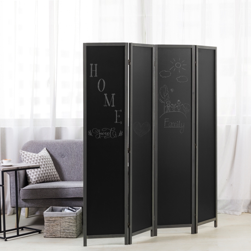 4-Panel Chalkboard Room Divider